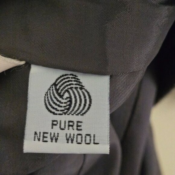 Anne Klein Vintage Brown Windowpane Plaid Wool Tie Front Blazer Pant Suit Size 4 - Picture 8 of 11